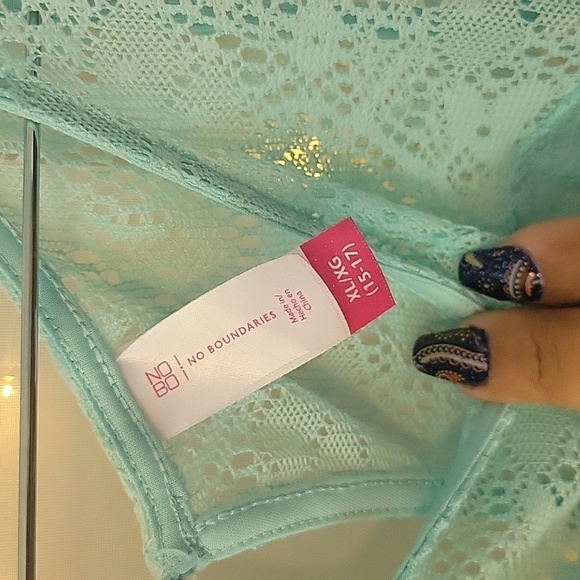 Mint green lace handkerchief dress size xl - Picture 5 of 8